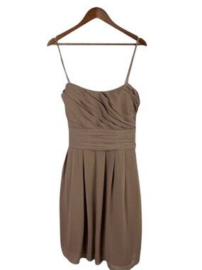 Bill Levkoff Bridesmaid Dress Ruched Bodice & Pleated Skirt Design Womens Size 2